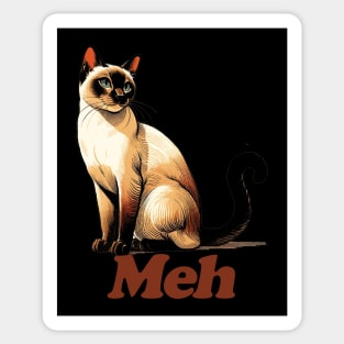 Meh Siamese Cat Sticker